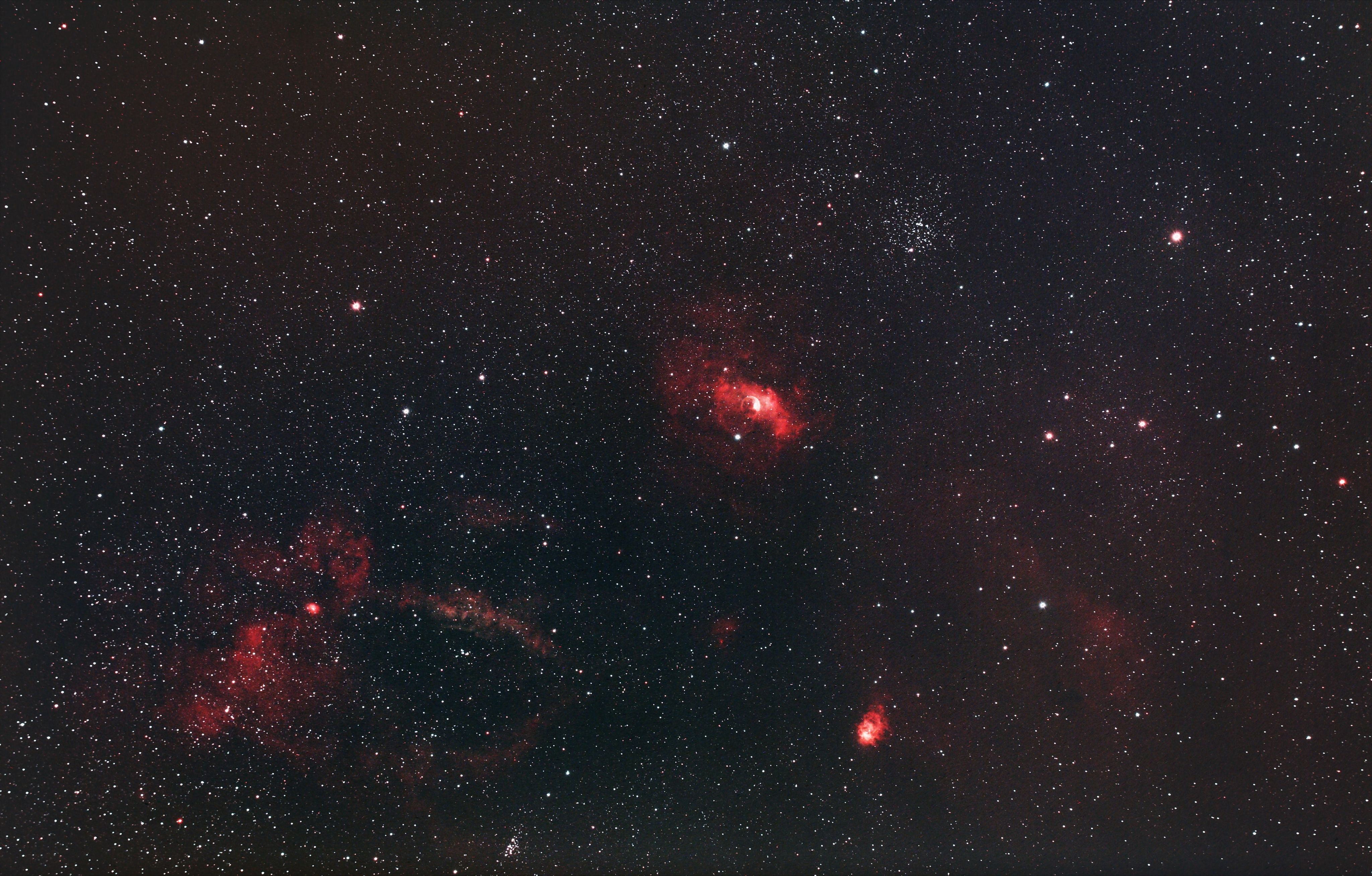 red and black galaxy with stars