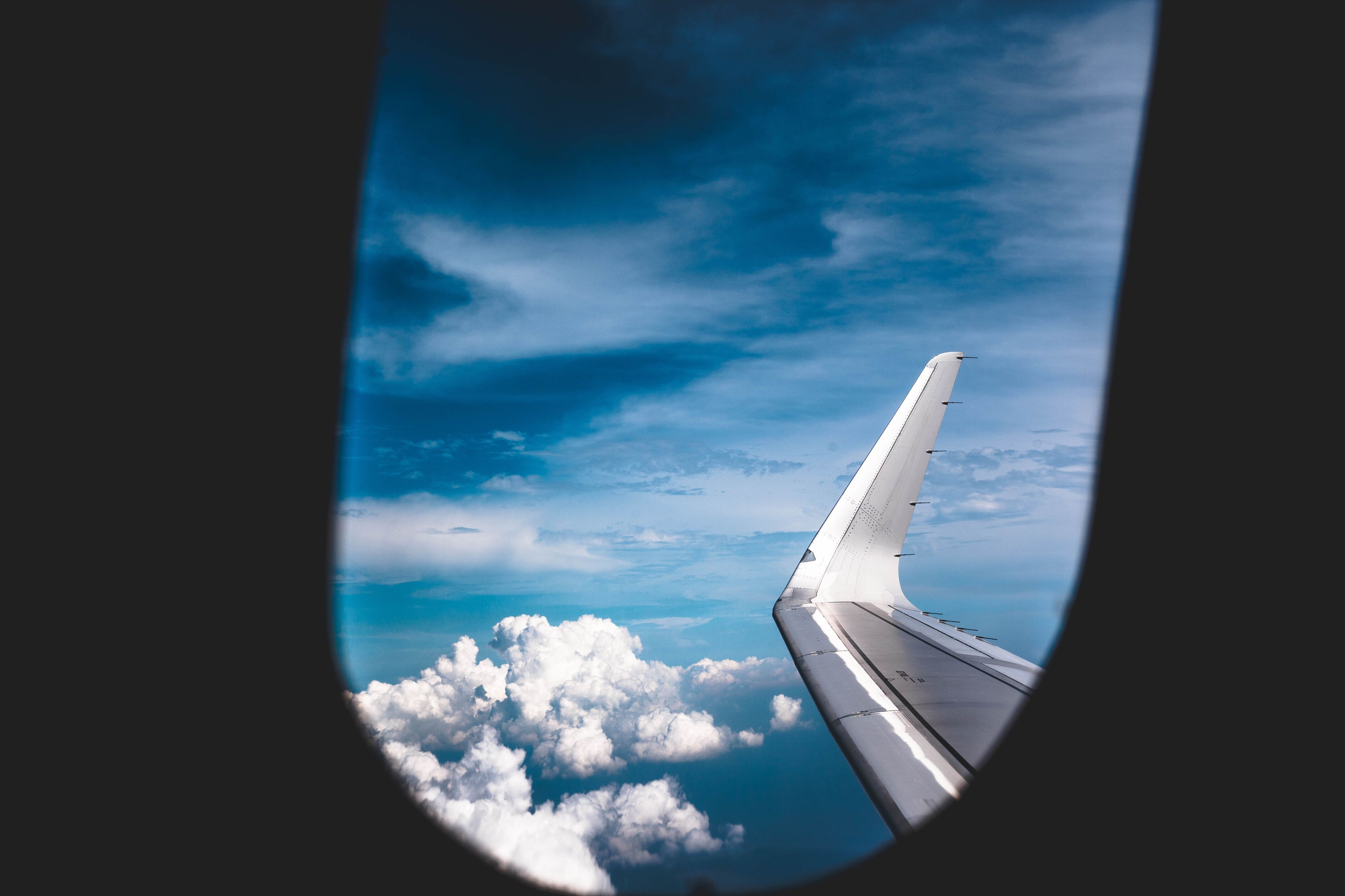 gray plane window