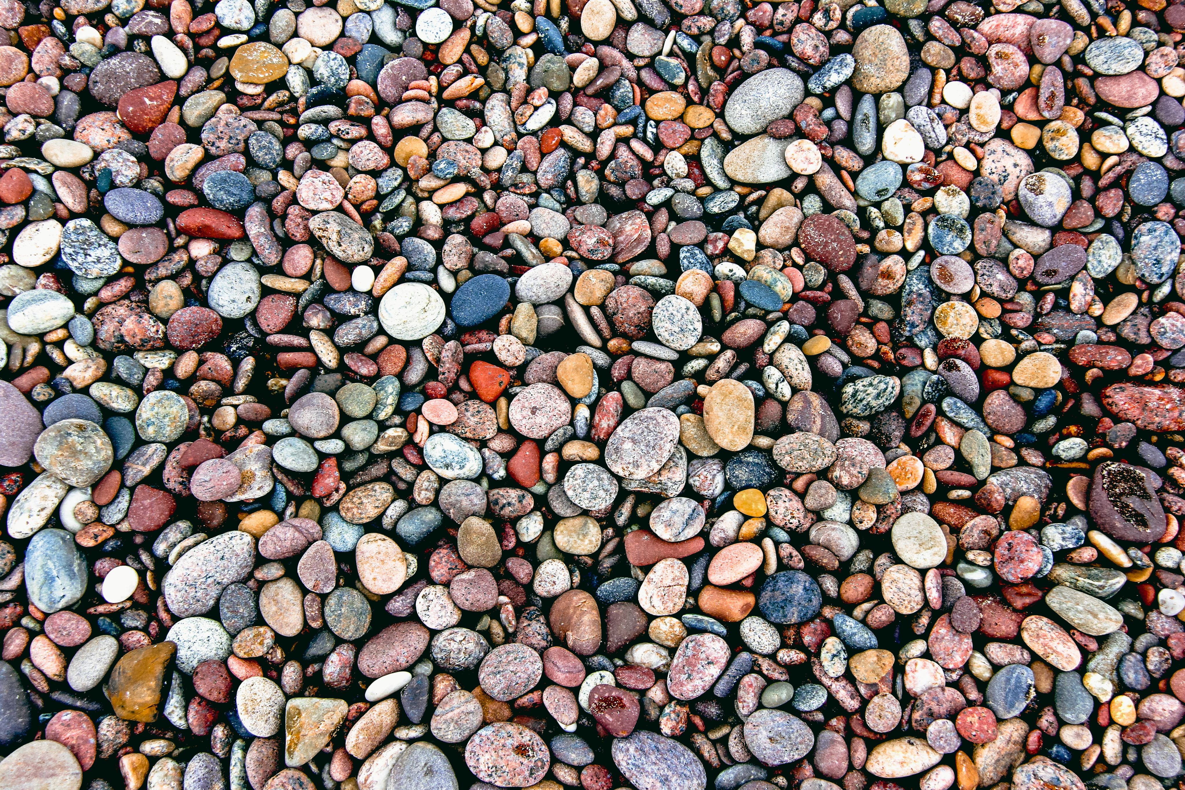 assorted-color stones
